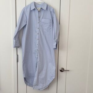 NWT! Maeve by Anthropologie light blue Soren shirt dress, size SP
